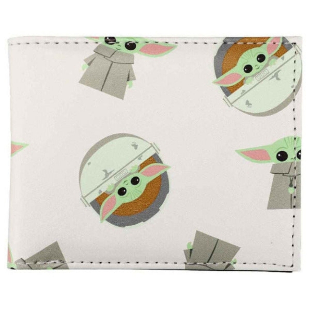 Star Wars The Mandalorian Baby Yoda Grogu Digital Print Bi-fold Wallet NWOT